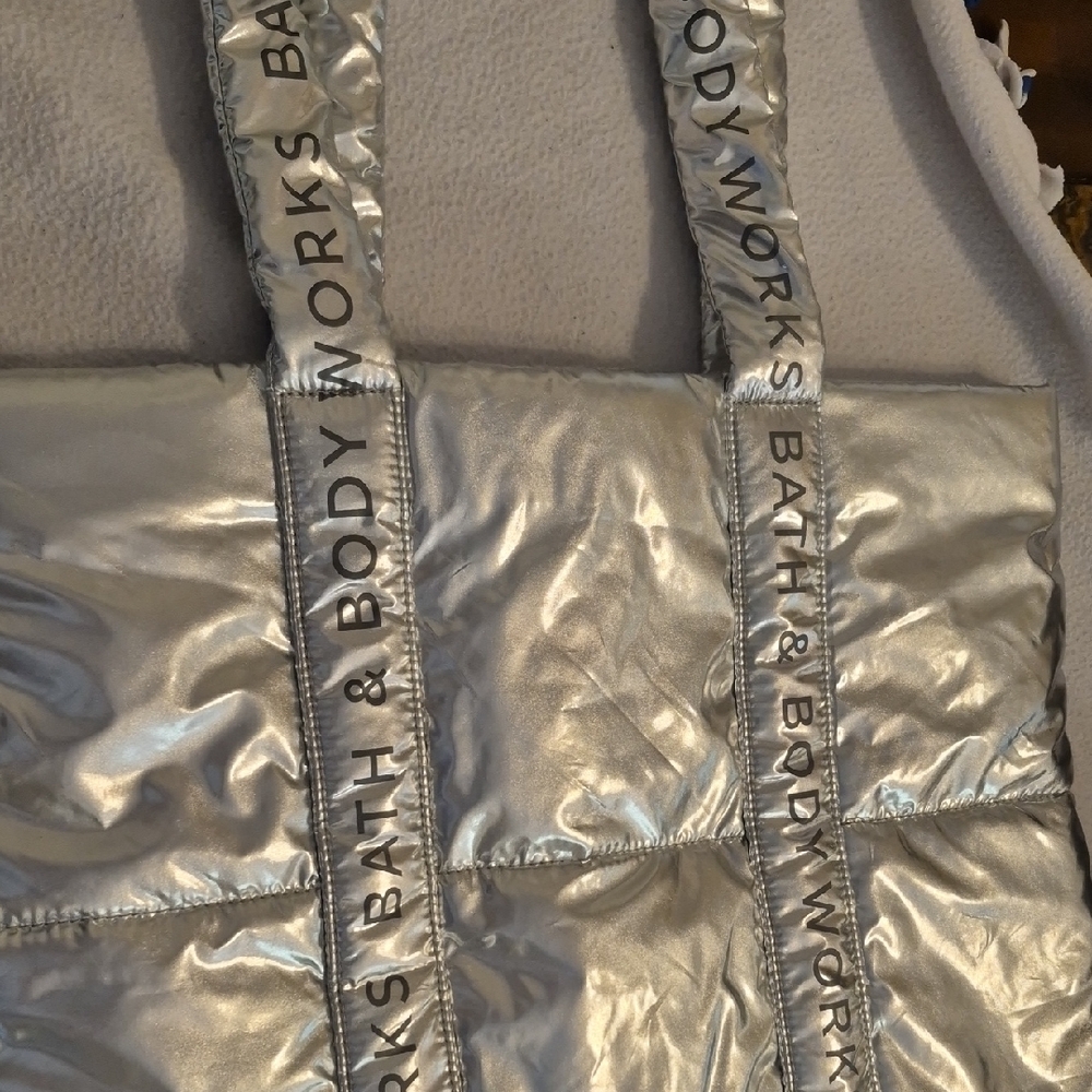 Bath & Body Works Metallic Silver Tote